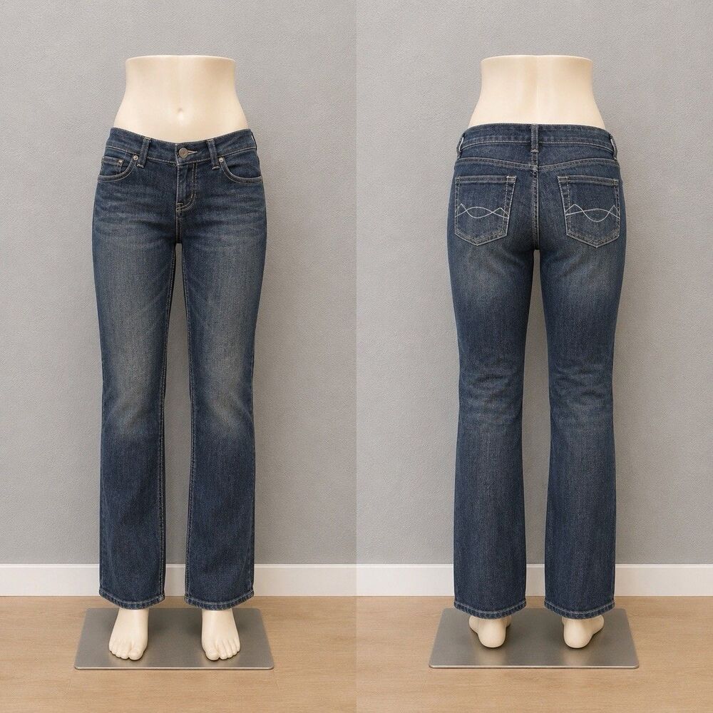 Mossimo Supply Co Women's Size 9 Low Rise Straight Leg Jeans Y2K Blue Denim